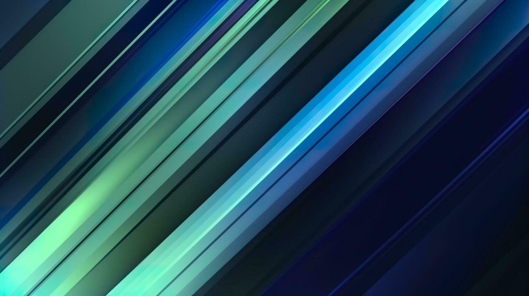 an abstract blue and green line, striped background, in the style of angular shapes, dark sky-blue and dark aquamarine, Gradient dynamic lines background, generate ai photo