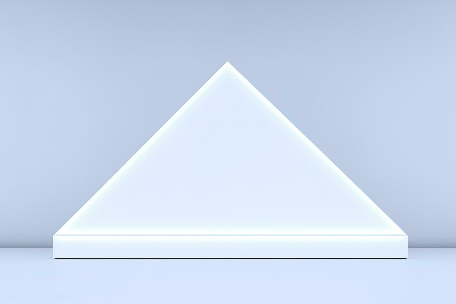 Realistic podium display with neon white lights, Product display background with light frame, White prodium product display with light effect, neon lights background, generate ai photo
