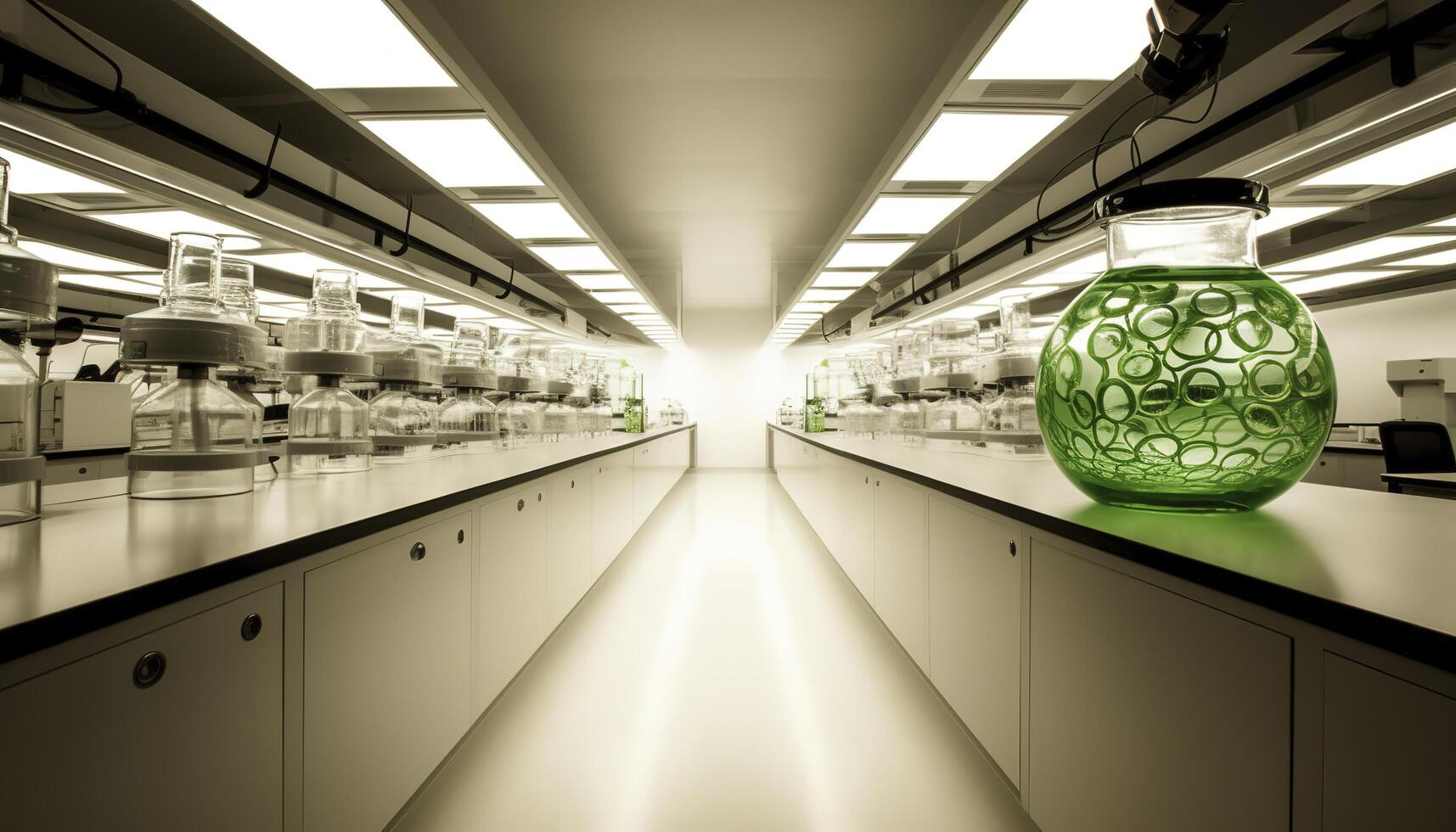 Banner for biological technology study and research, photo