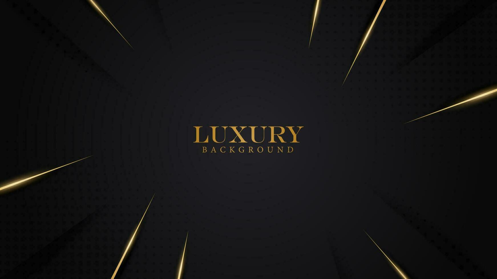luxury elegant simple focus design theme in black color background with shiny gold line vector illustration