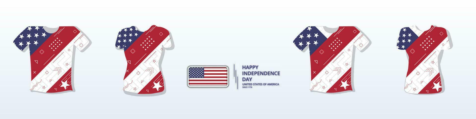 unido estados de America independencia día celebracion, utilizar para bandera, social medios de comunicación etcunidos estados independencia día celebracion, camiseta diseño vector