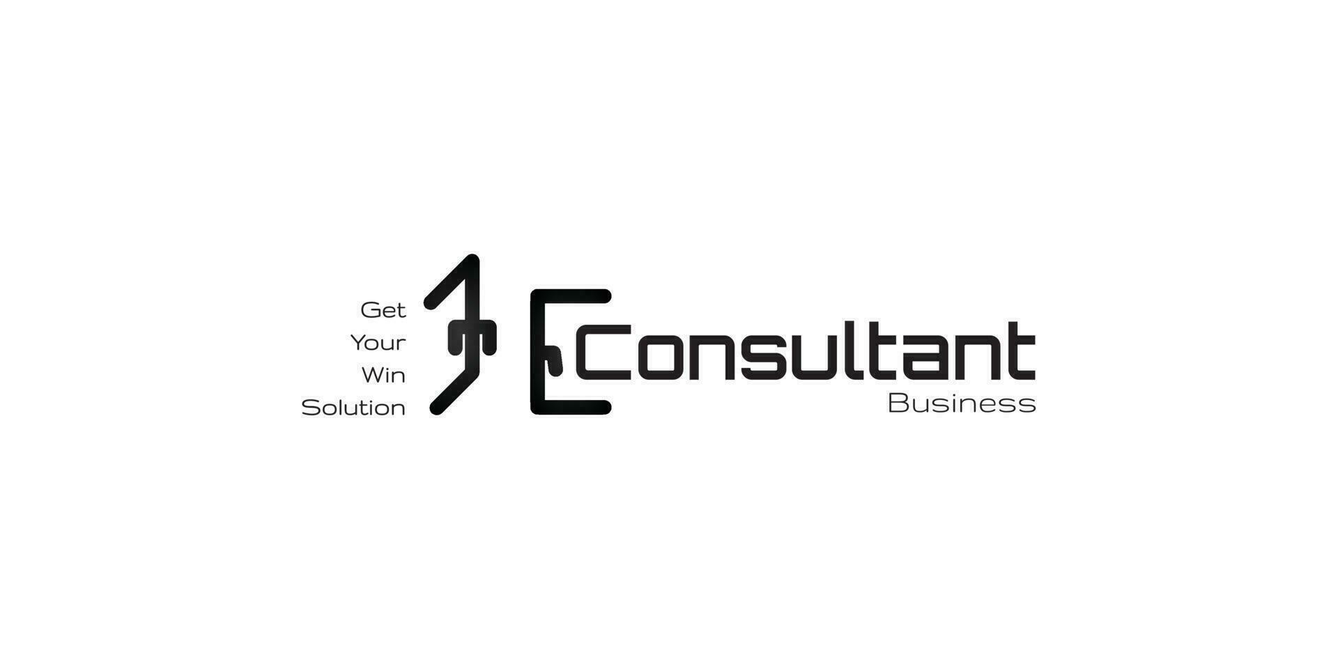 consultor negocio logo diseño, obtener tu ganar solución vector