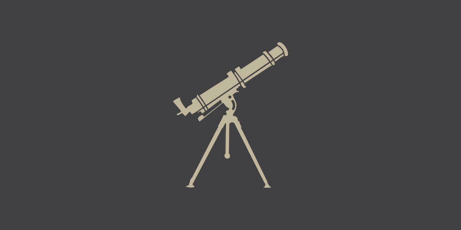 telescope simple icon design, logo design vector