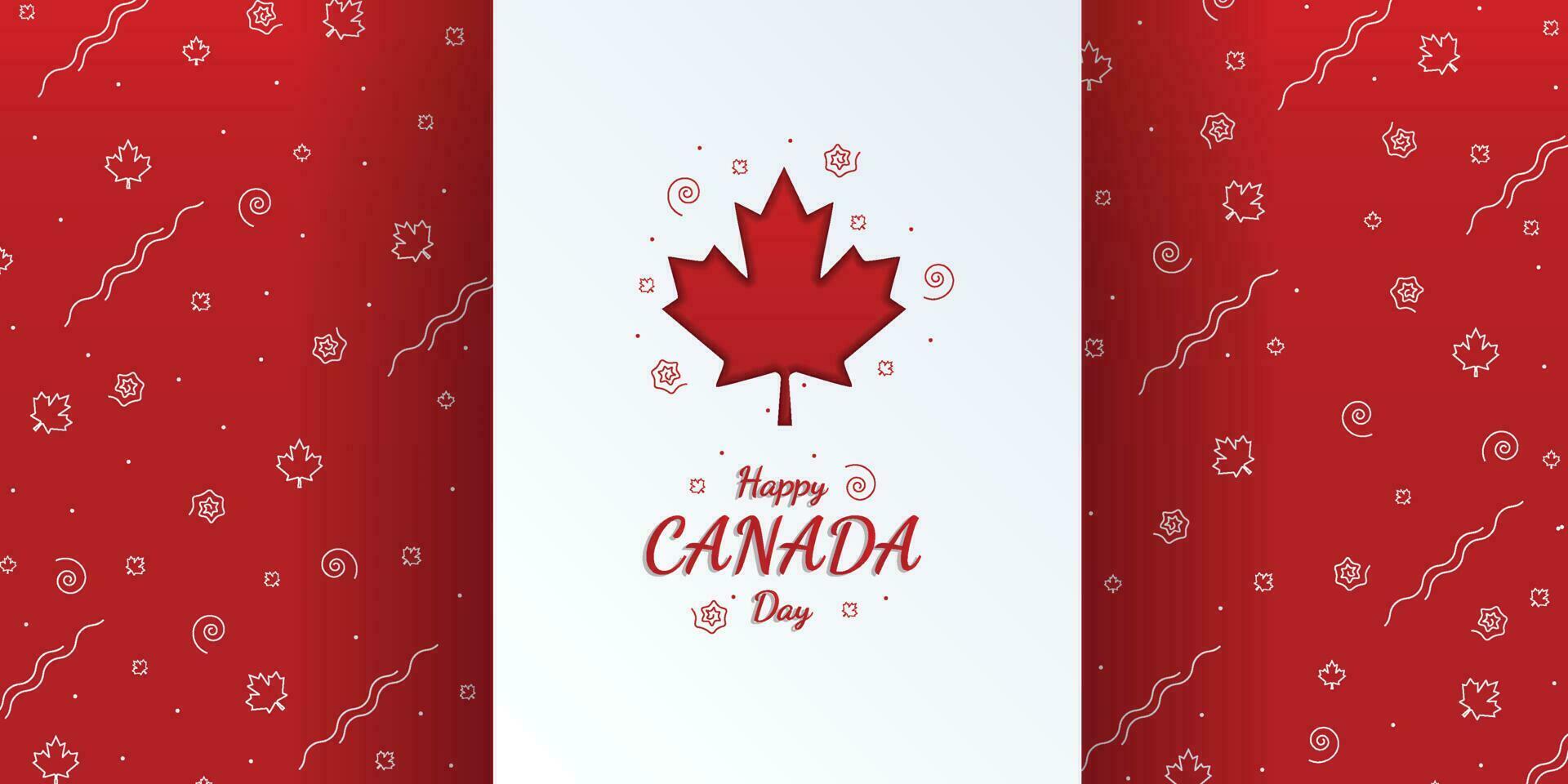 Canadá independencia día celebracion, utilizar para bandera, social medios de comunicación vector