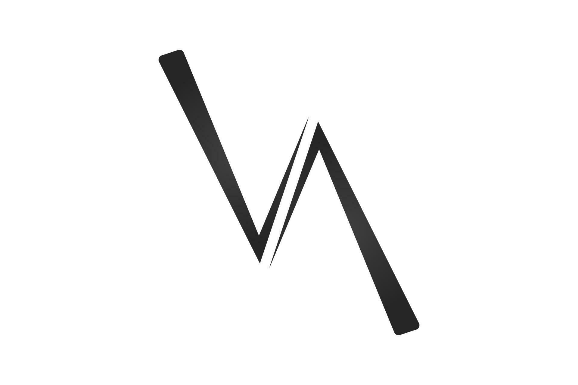 the V and A logos are isometrically generated logos, they look