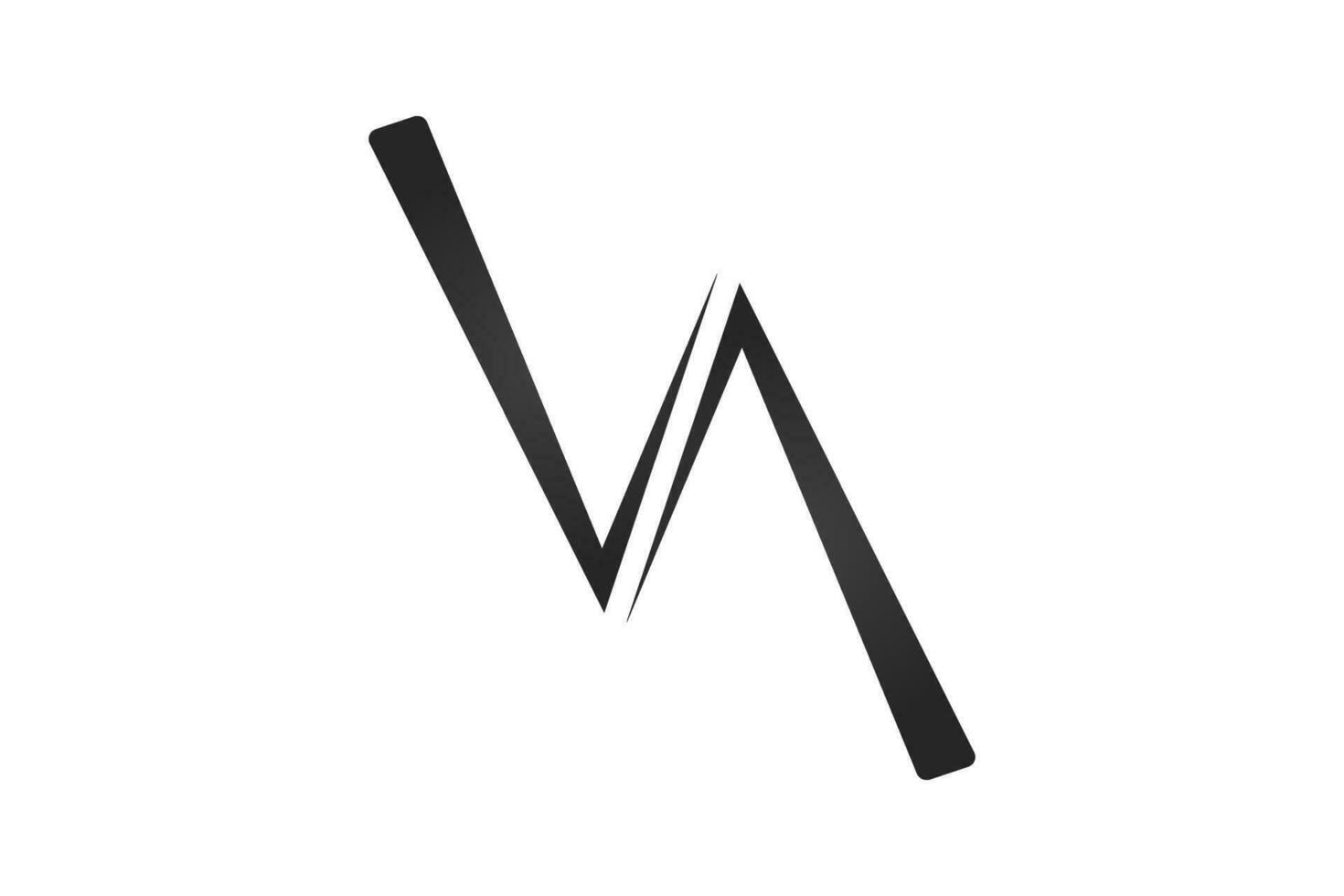 the V and A logos are isometrically generated logos, they look different but are the same size, a logo that displays a lively and bright aura or energy. This name is suitable to represent creativity vector