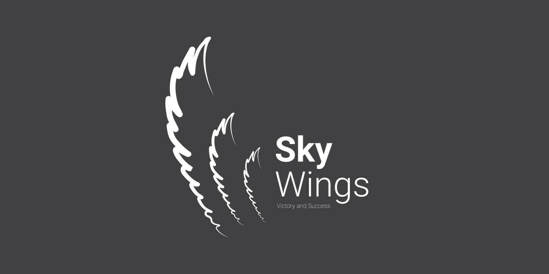 sky wings Logo Design, brand logo, business logo vector