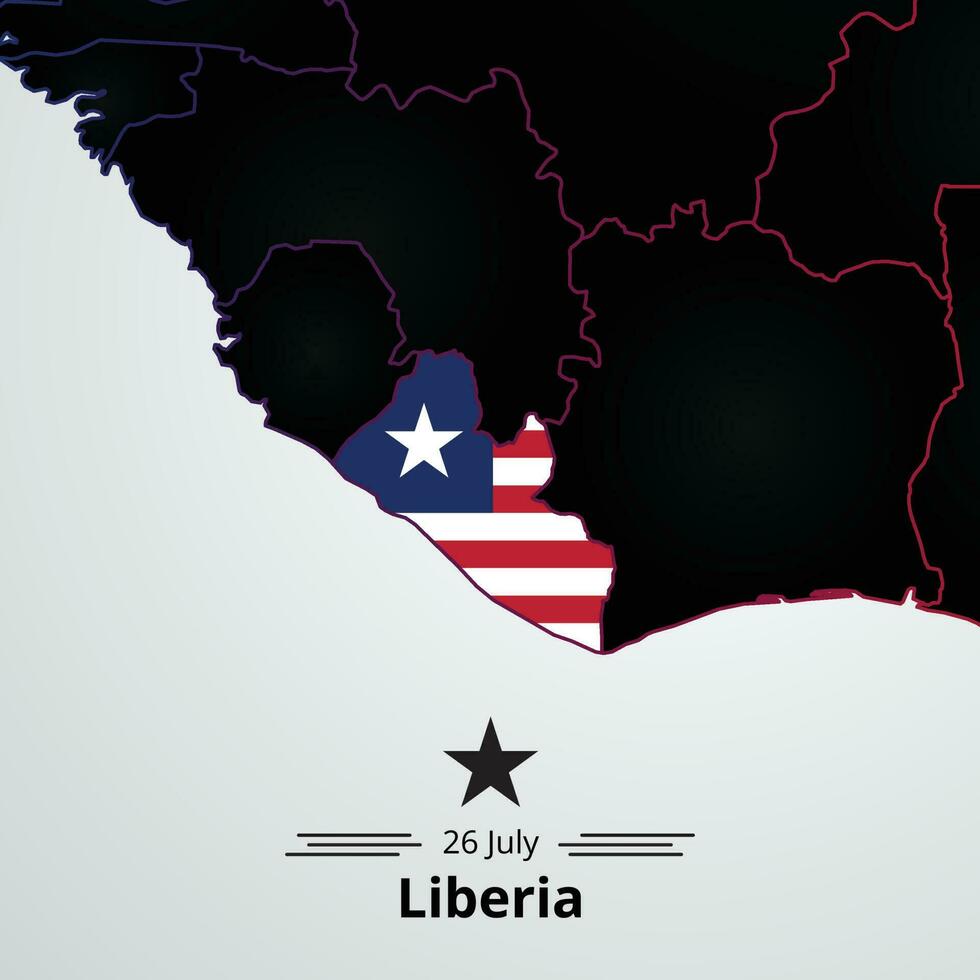 Liberia independencia día celebracion, utilizar para bandera, social medios de comunicación vector