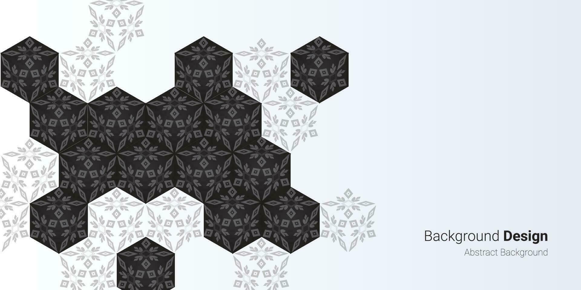 geometry design background with with carvings inside the cube vector