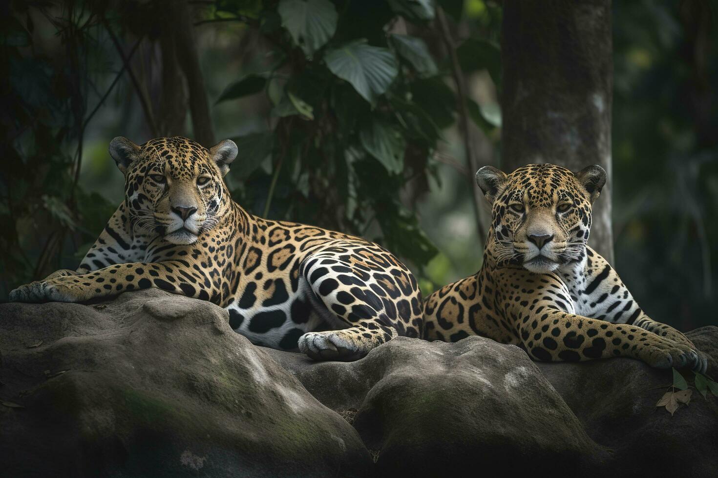 leopardo son descansando disfrutando el soleado día , generar ai foto