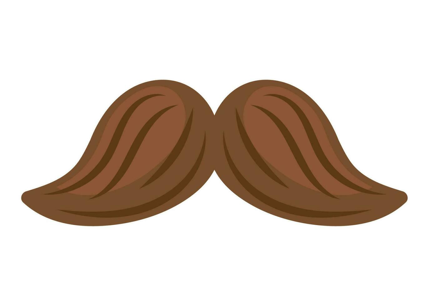 moustache icon isolated white background vector