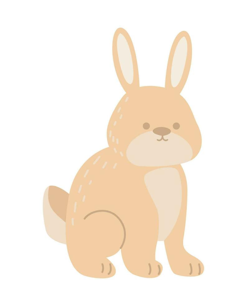 rabbit farm animal icon isolated vector