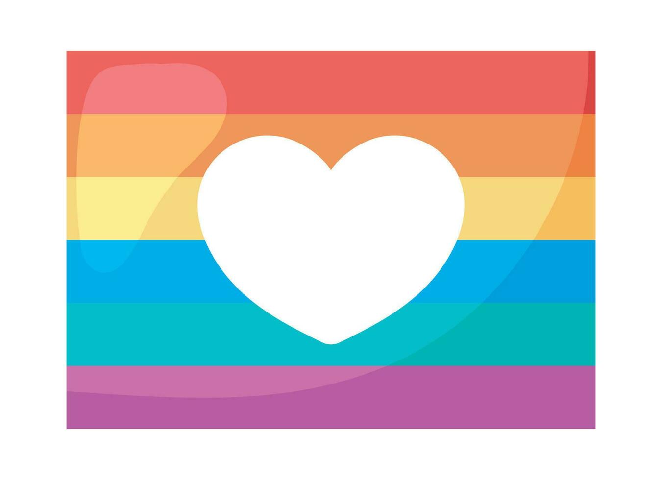 rainbow flag pride day icon isolated vector