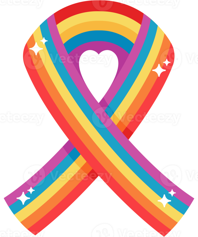 ribbon pride day icon isolated png