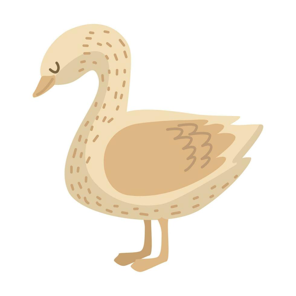 goose farm animal icon isolated vector