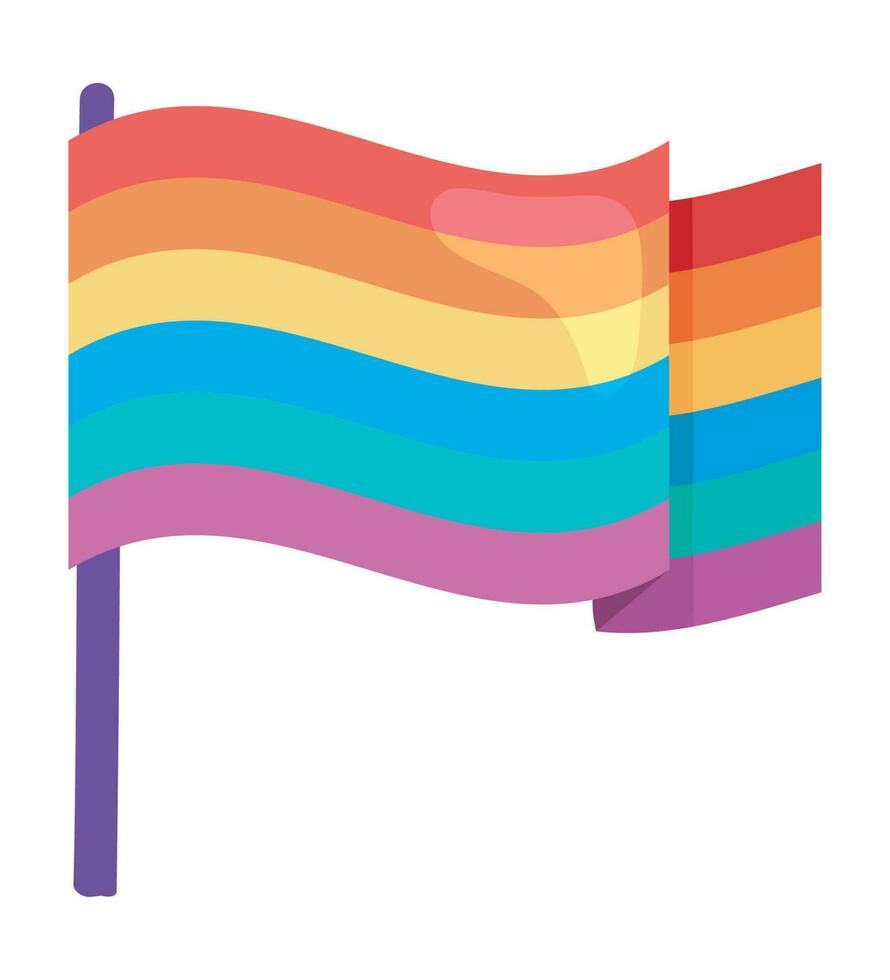 flag lgbt pride day icon isolated vector