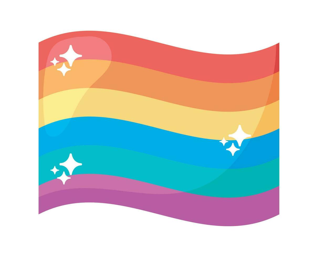lgbt flag pride day icon isolated vector