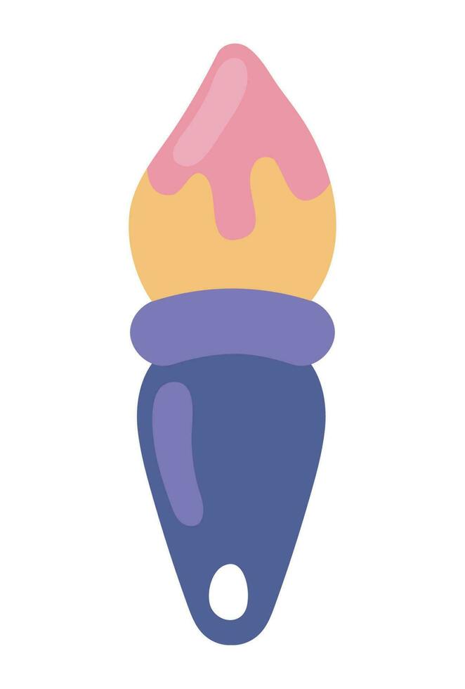 paintbrush desing and creativity icon isolated vector