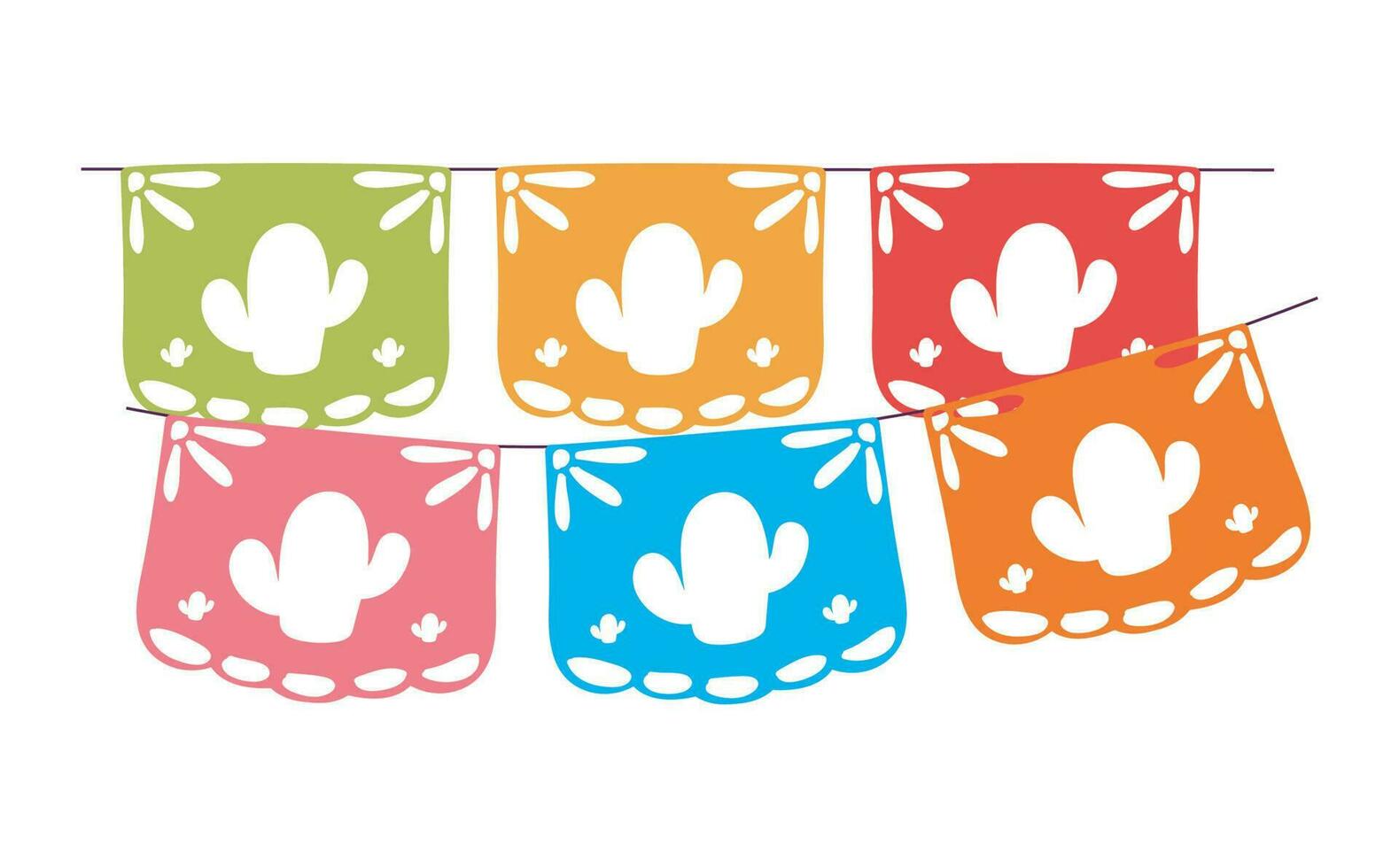 mexican garland icon isolated design vector