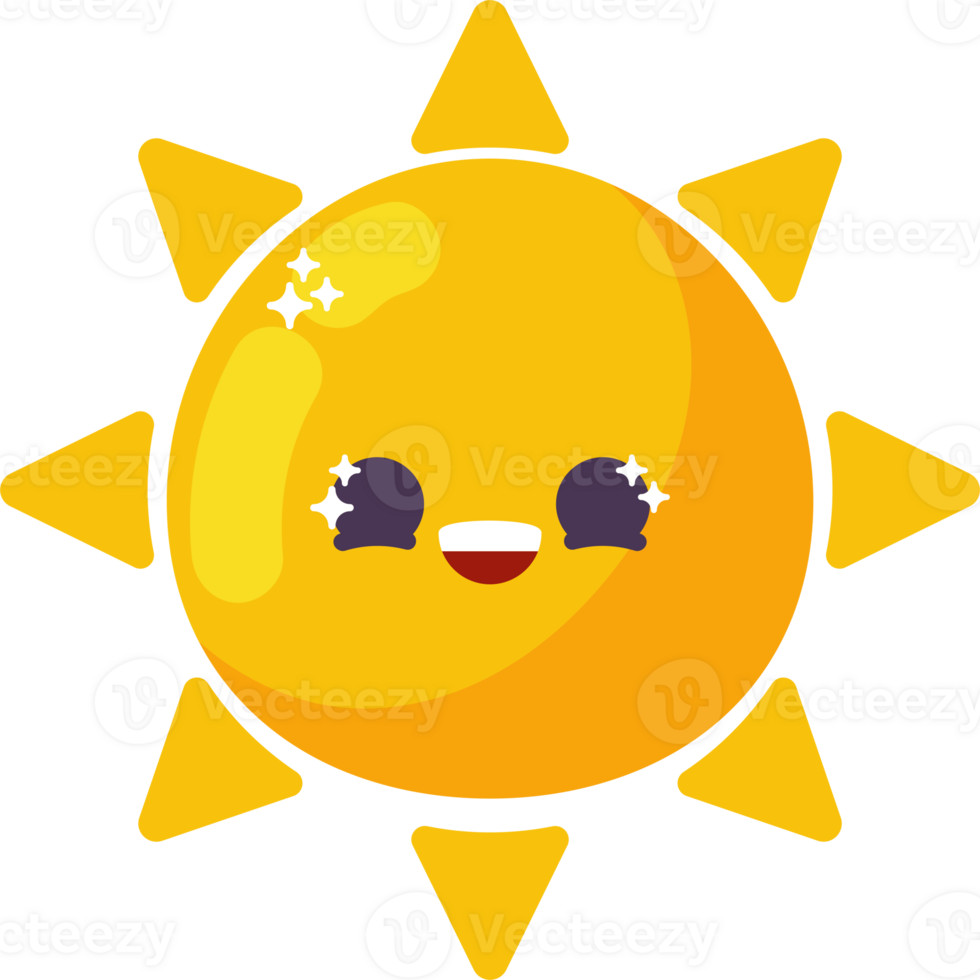 sun emoji kawaii png