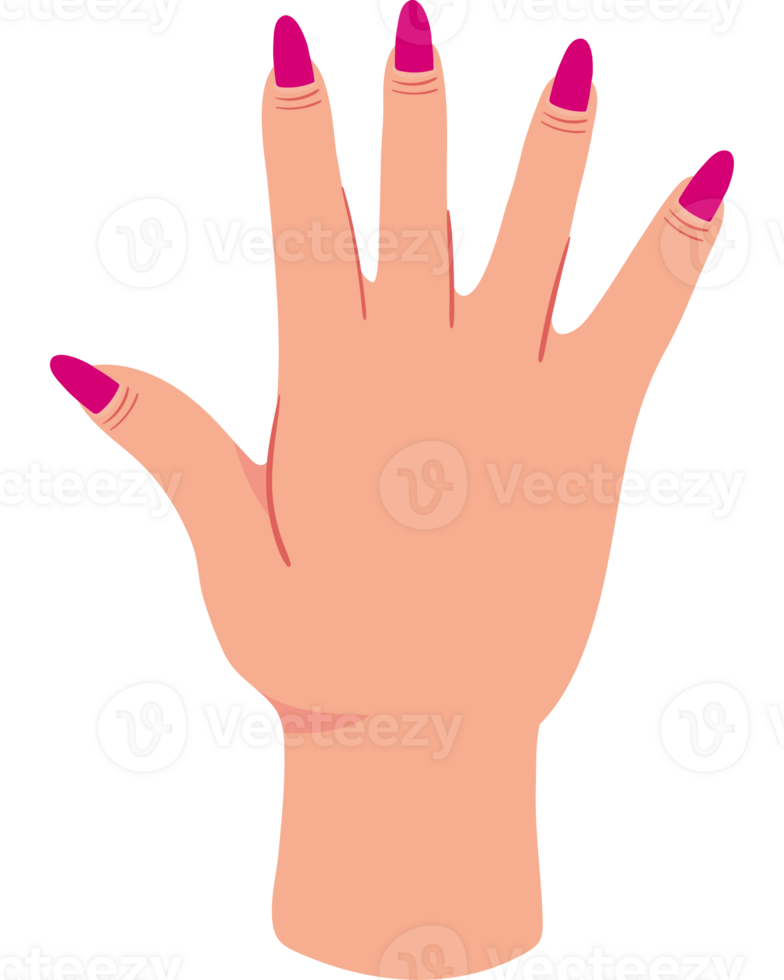 hand of woman retro and nostalgic neon png
