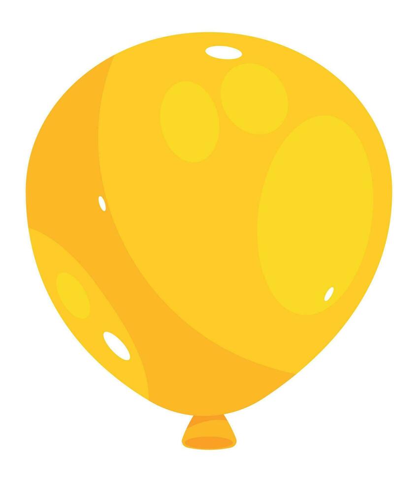 yellow balloon icon isolated design vector