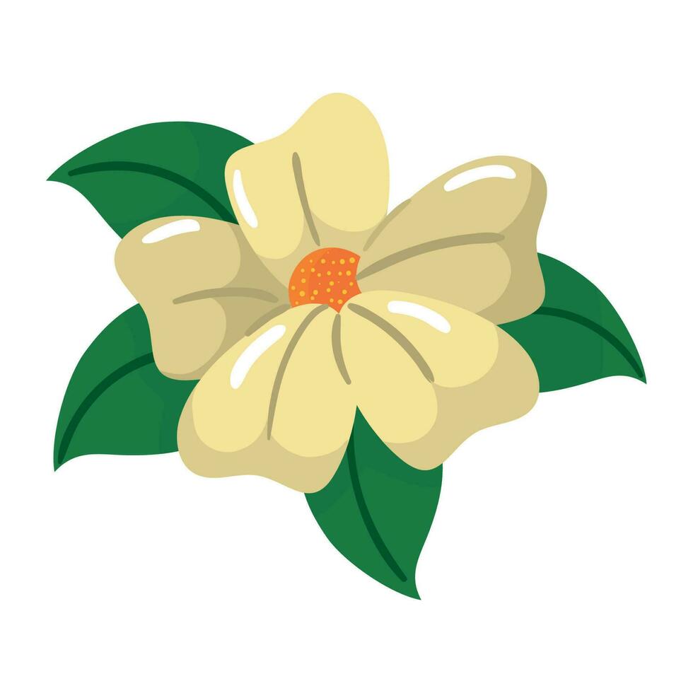 flor y hoja icono aislado vector