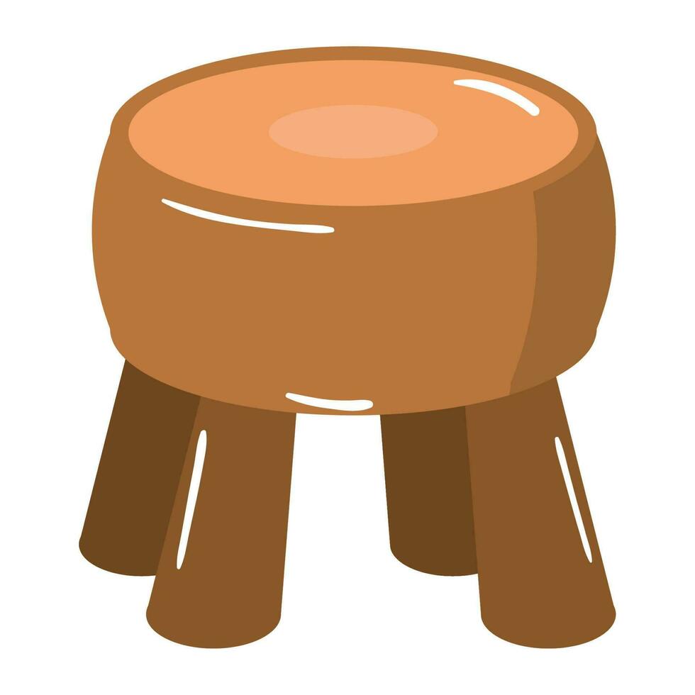 silla madera juguete icono aislado vector