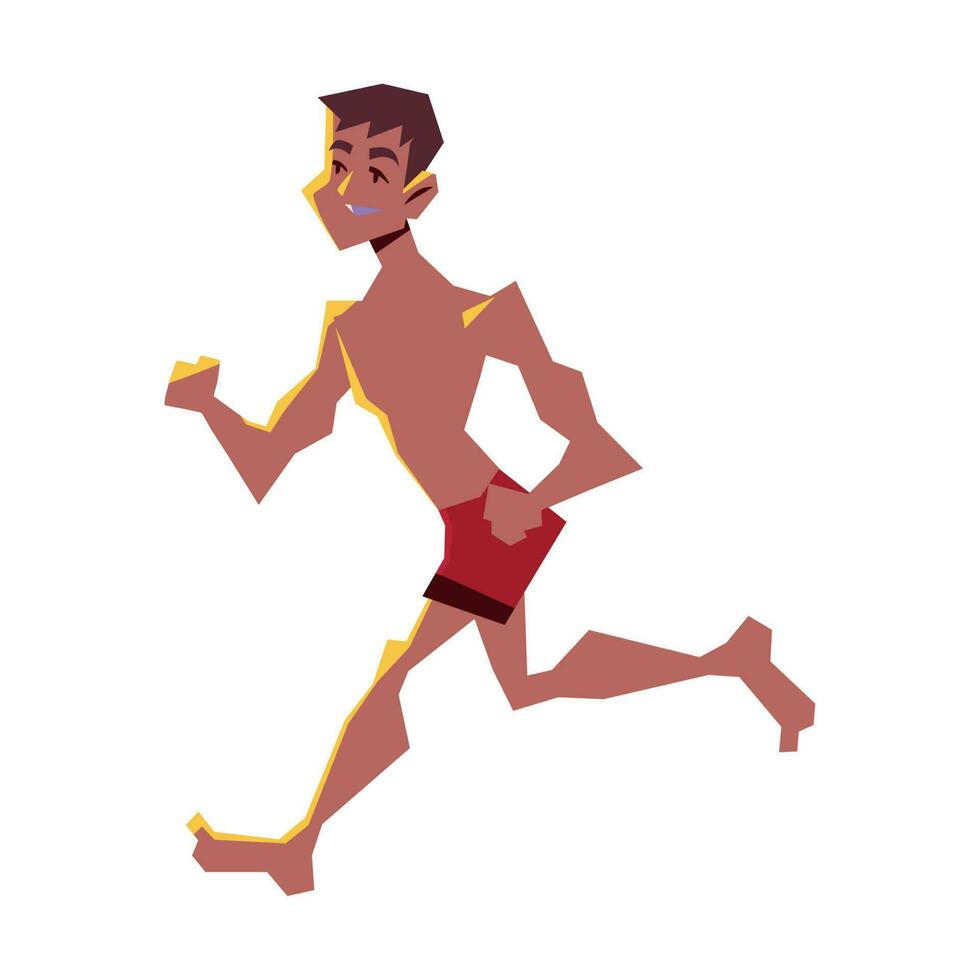 man in swimsuit icon isolated vector