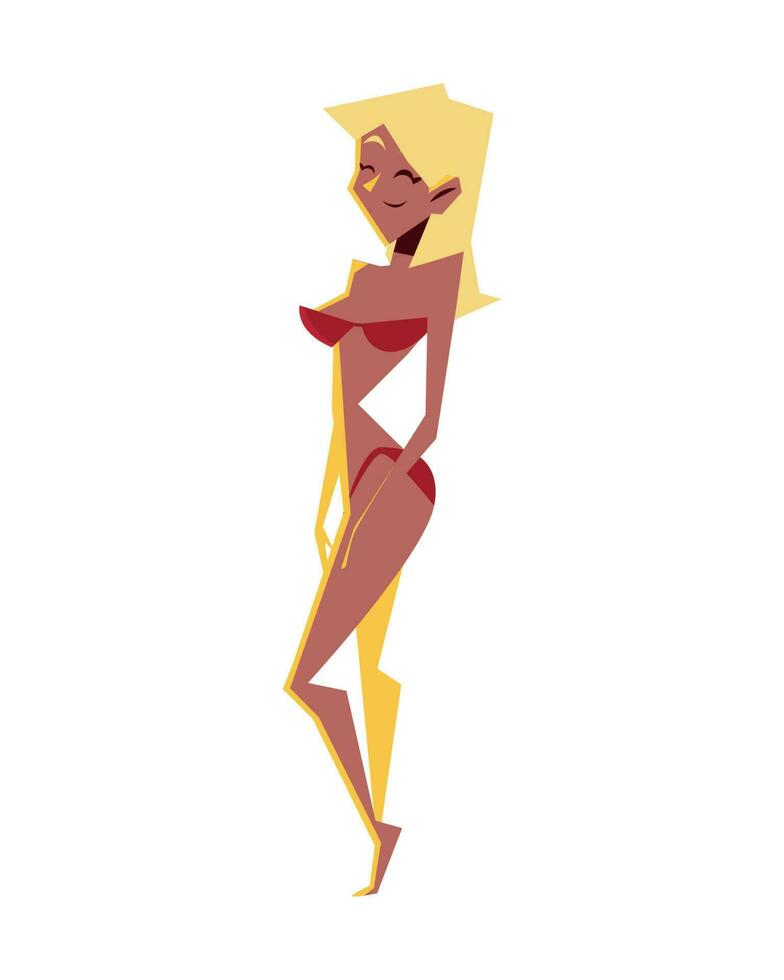 man in bikini icon isolated vector