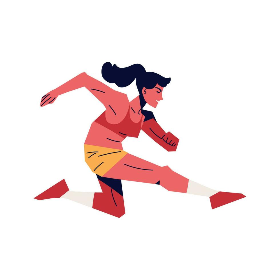mujer Deportes y físico actividad icono aislado vector