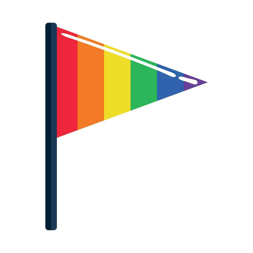 LGBTQ flag icon isolated design vector