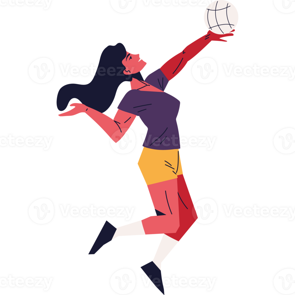 woman playing volleyball png