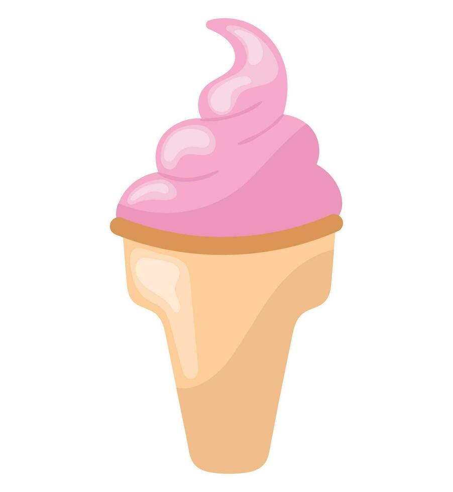 Melting ice cream cone icon isolated vector