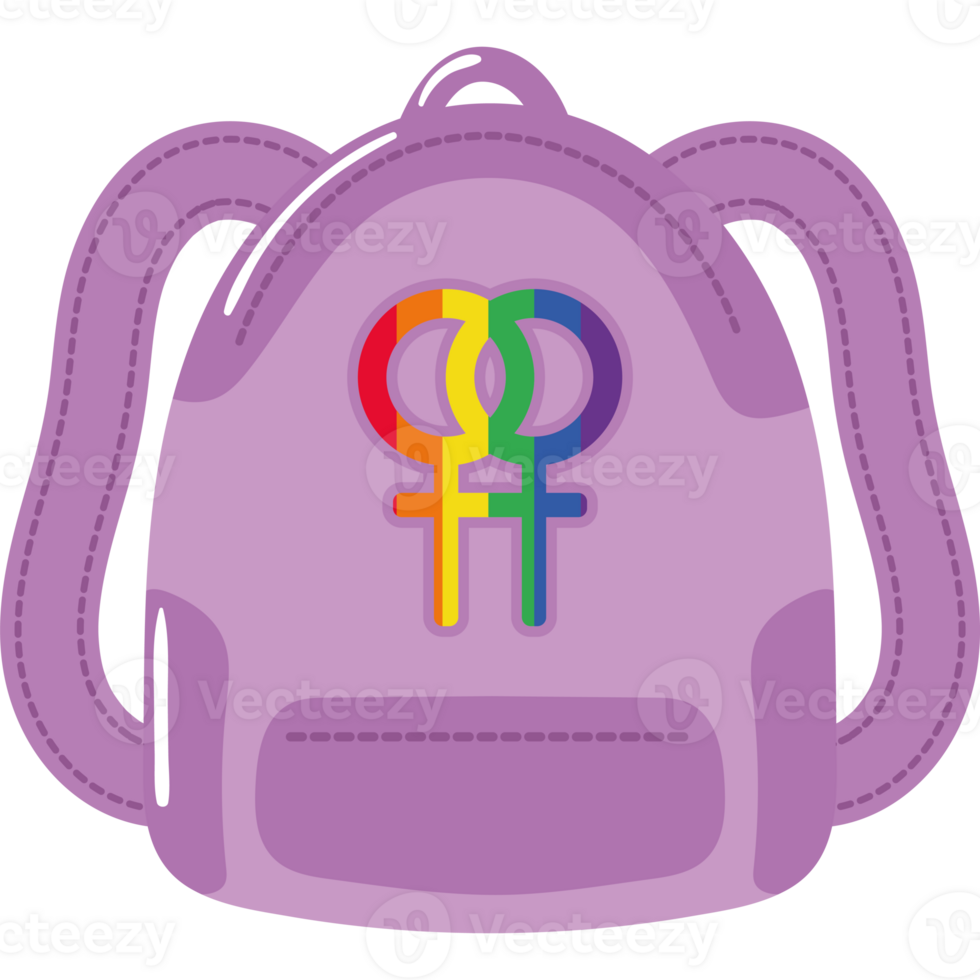 LGBTQ backpack flag color png