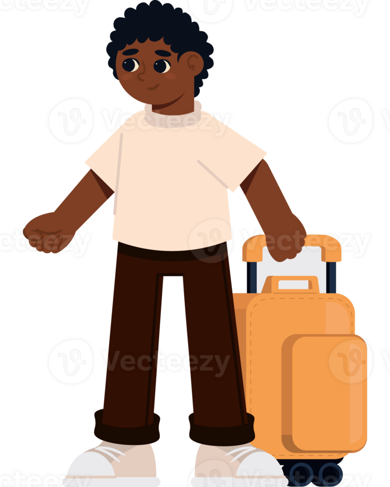 boy with suitcase png