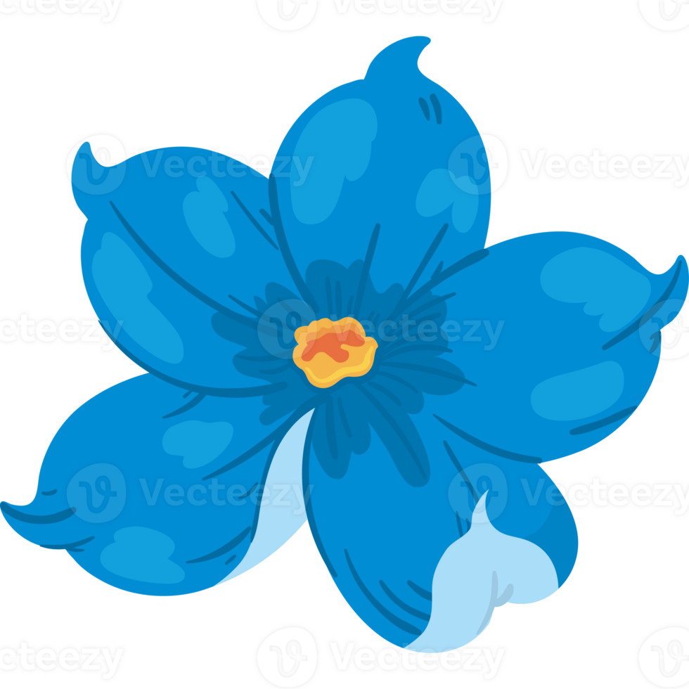 blue flower icon 24406499 PNG