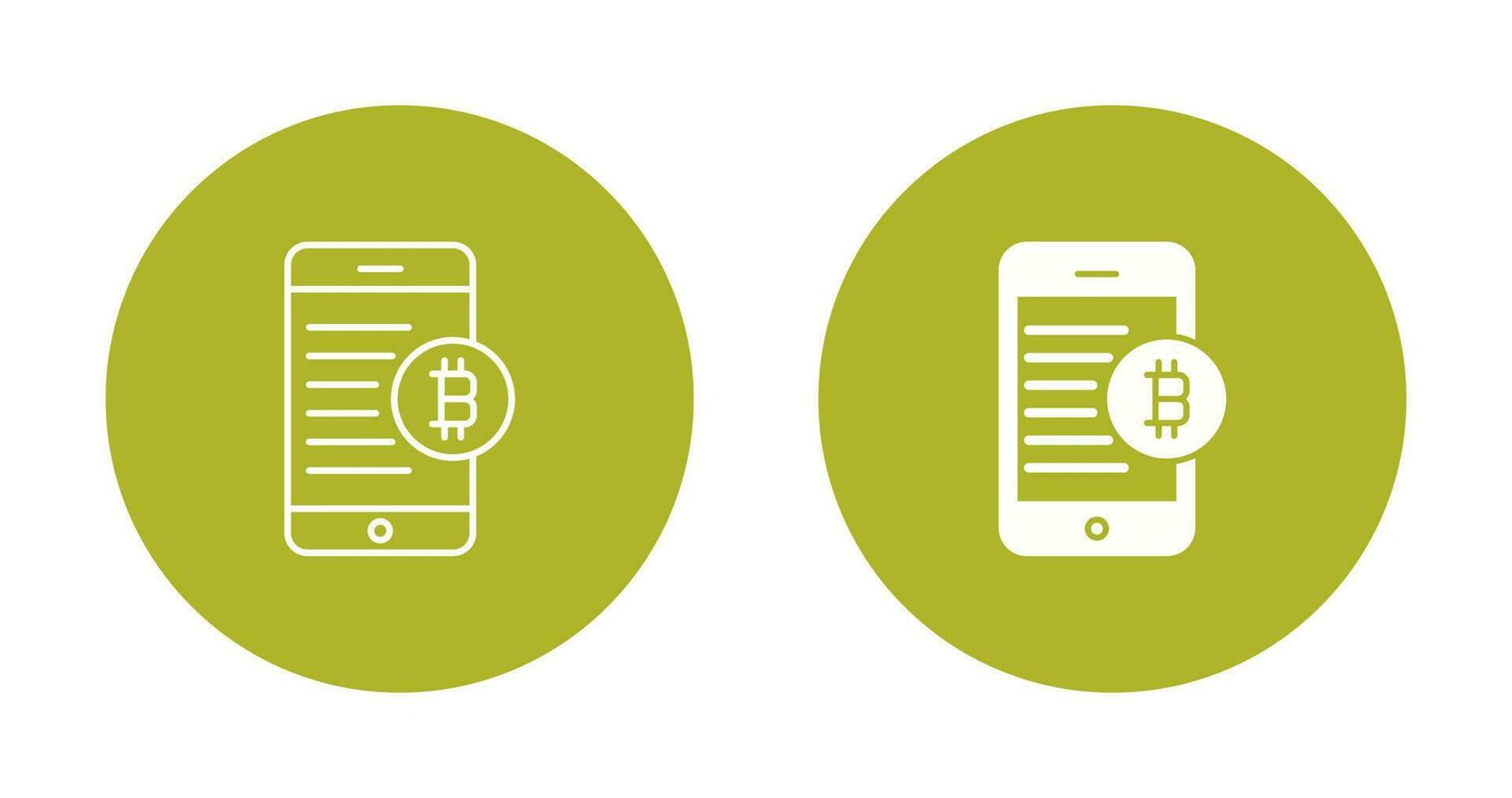 Bitcoin Mobile Vector Icon