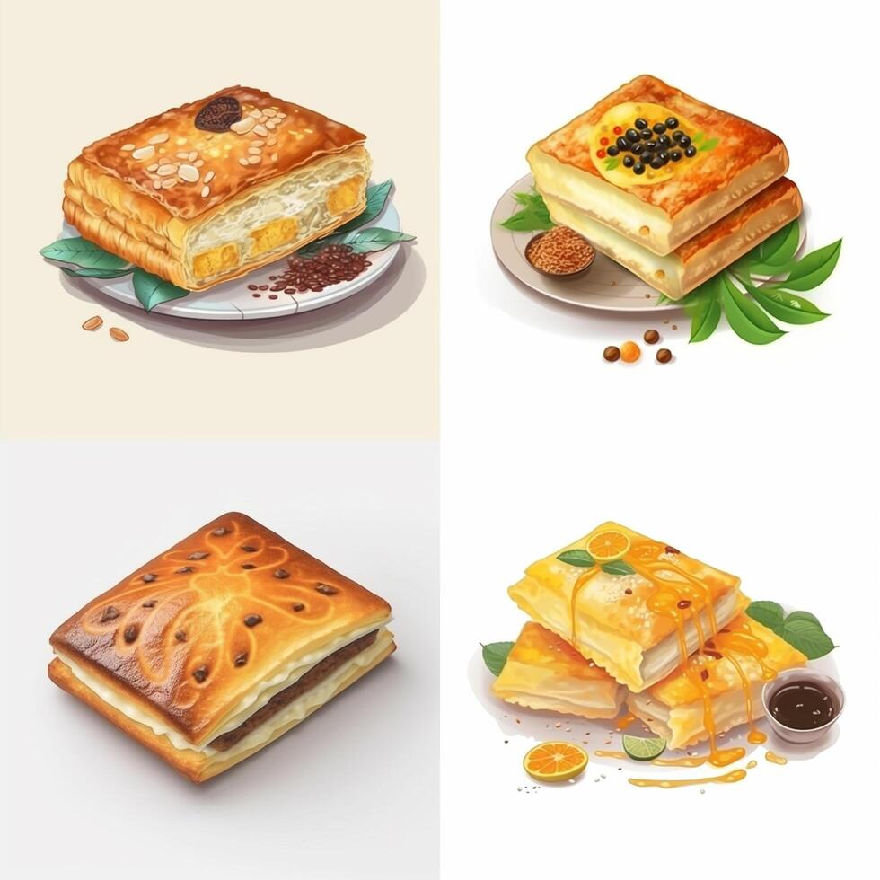 Martabak with sweet and soft taste, Indonesian traditional food, . photo