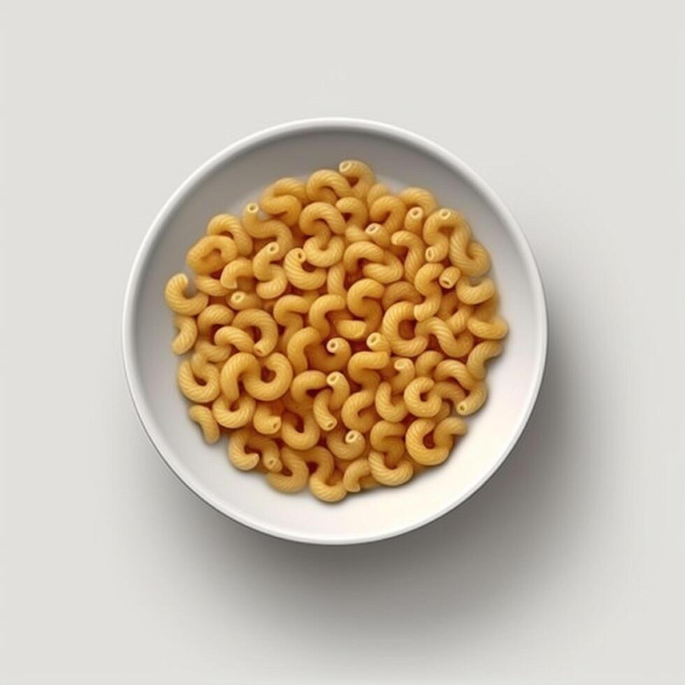 Macaroni food white background. . photo