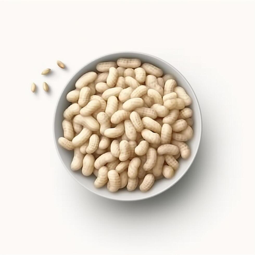 Gnocchi pasta made from potatoes, prepared with cream sauce and peas. photo