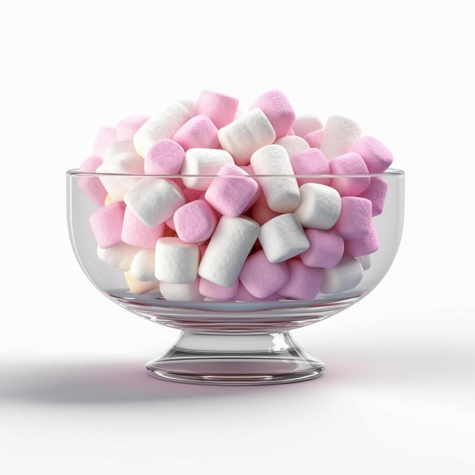 Chewy candies or marshmallows are soft. photo