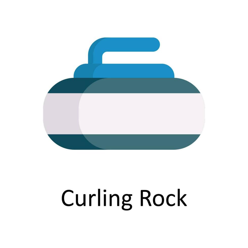 Curling Rock Vector  Flat Icon Design illustration. Sports and games  Symbol on White background EPS 10 File