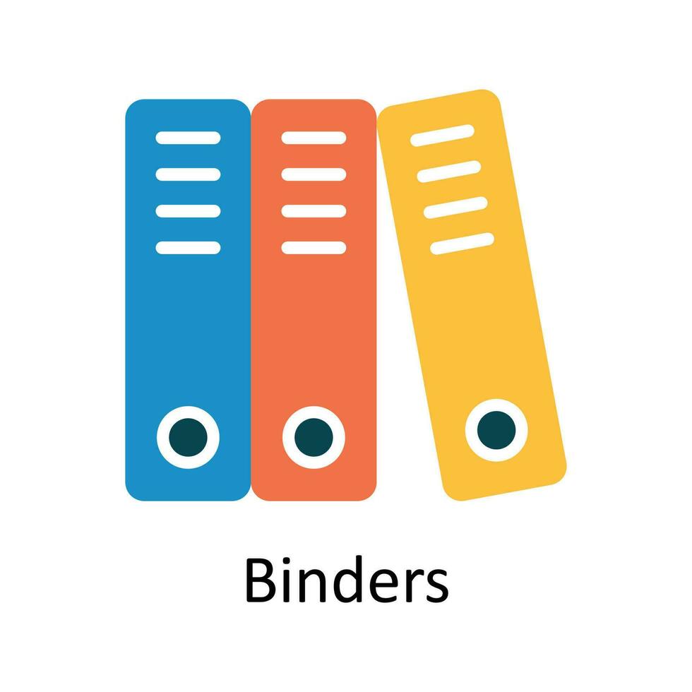 Binders Vector  Flat Icon Design illustration. Education and learning Symbol on White background EPS 10 File