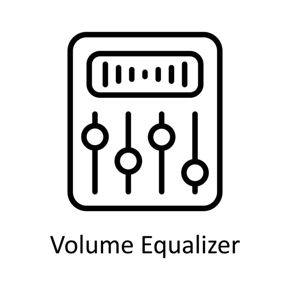 Volume Equalizer Vector outline Icon Design illustration. User