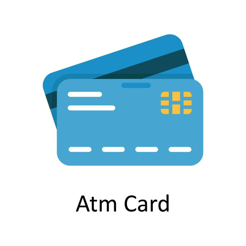 Atm Card Vector  Flat Icon Design illustration. Ecommerce and shopping Symbol on White background EPS 10 File