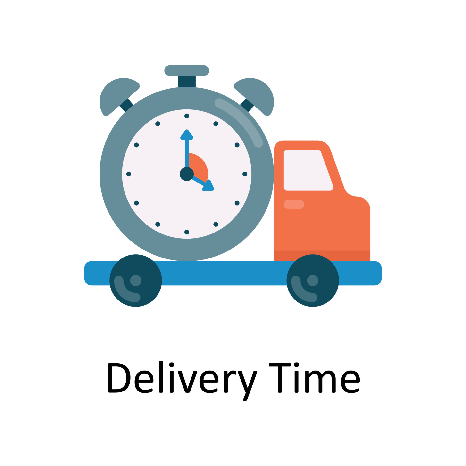 Delivery Time Vector Flat Icon Design illustration. and