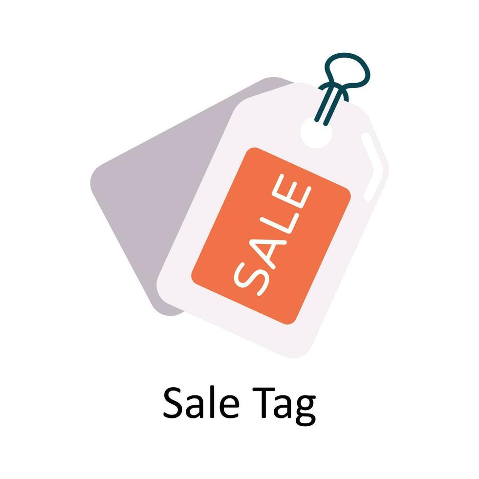 Sale Tag Vector  Flat Icon Design illustration. Ecommerce and shopping Symbol on White background EPS 10 File