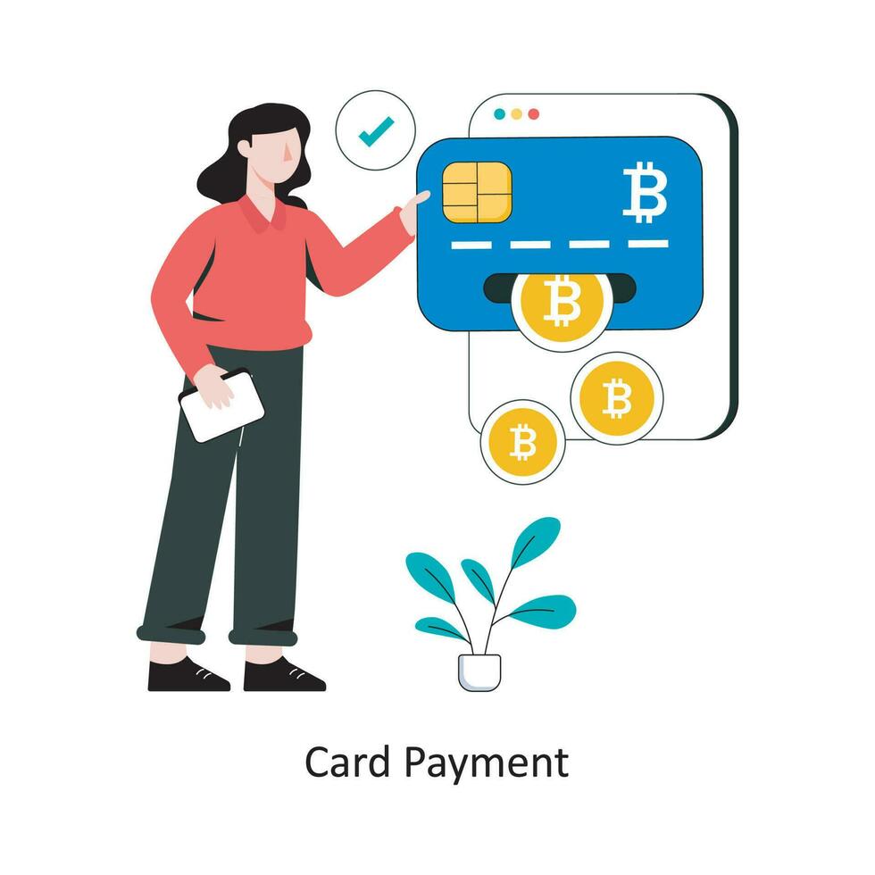 Card Payment flat style design vector illustration. stock illustration