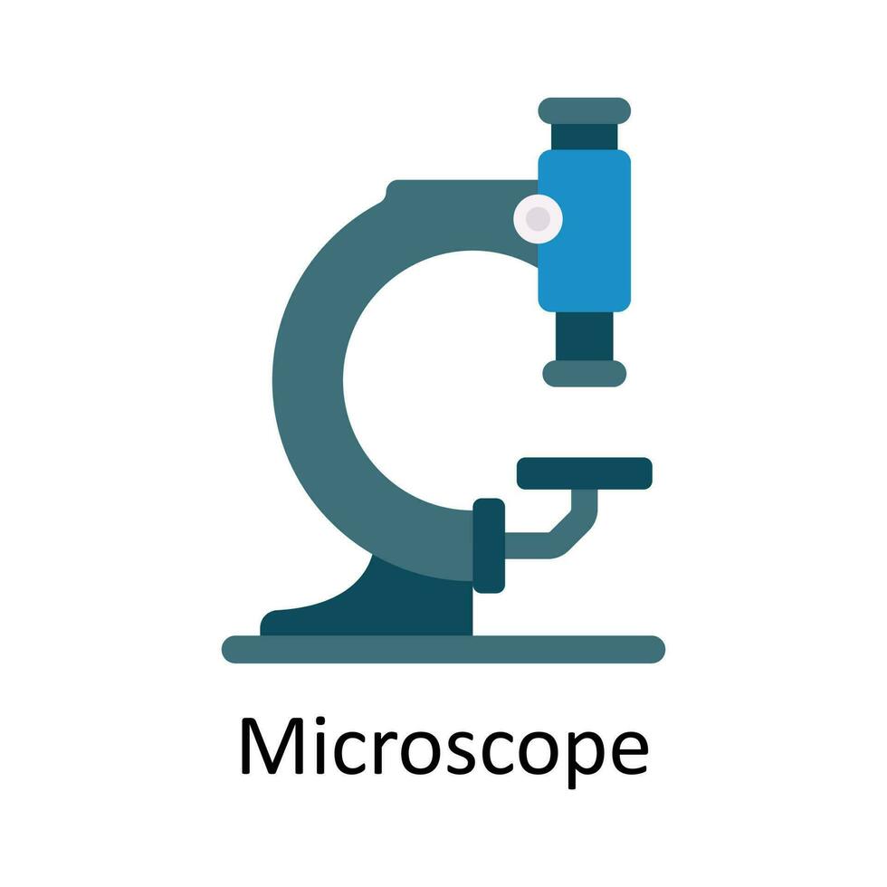 Microscope Vector  Flat Icon Design illustration. Education and learning Symbol on White background EPS 10 File